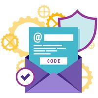 email code verification and access points vector