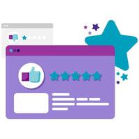Customer ratings and reviews, online interaction vector