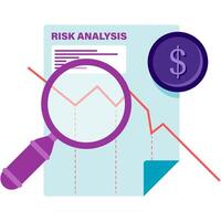 risk analysis, investment and business vector