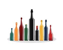 Wine Bottle Shape design vector