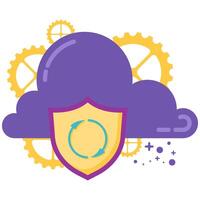 cloud storage synchronization process vector