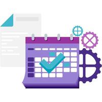 operational schedule, operational management vector