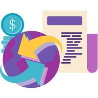 global transactions, business and finance vector