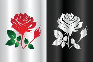 red rose in a different style vector