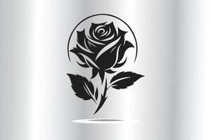 flower of a silhouette in a different style vector