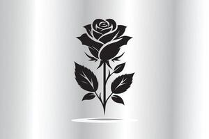 rose in a different style for usable vector
