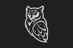 owl in sticker style for different usage vector