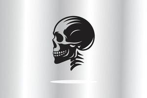 silhouette of skull with dofference vector
