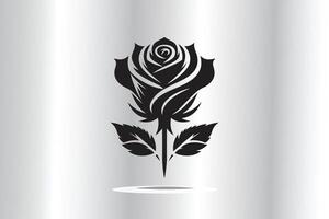 black rose in different style vector