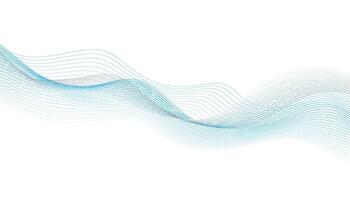 Abstract Blue Wave Lines. Modern Flowing Digital Background vector