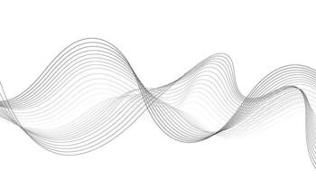 Black Wavy Line Abstract Background. Modern Flowing Design vector