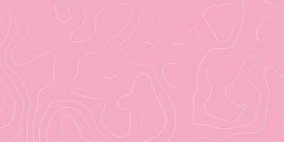 Stylish Geometric Topographic Pattern in Pink vector