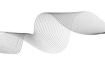 Abstract Wavy Lines on White Background. Minimalist Digital Art vector