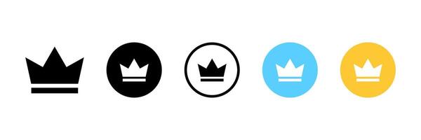 Crown icon buttons. Vip badge icon. Royal, Premium icons. High quality sign symbol. vector
