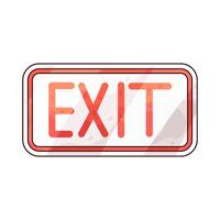 exit sign illustration vector