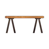 wooden console table vector