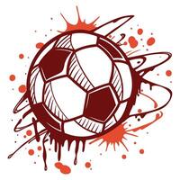 Dynamic Football Art Creativity in Motion vector