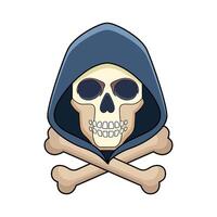 illustration of hacker skull vector