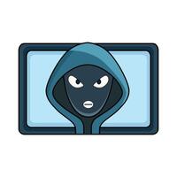 illustration of hacker vector