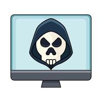 illustration of Hacked computer vector