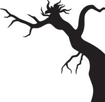 A tree silhouette that looks like a deer on a white background. vector