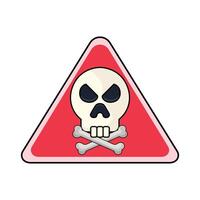 skull and bone danger sign vector