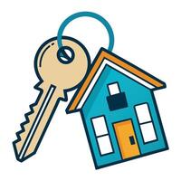 House key and house icon illustration vector