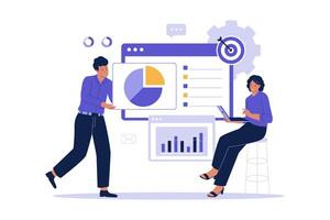 Illustration of business data analytics design vector