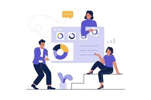 Illustration of Data analyst business concept vector