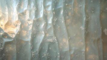 ribbed pane of glass with subtle reflections photo