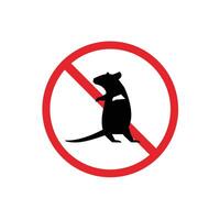 prohibited and dangerous signs. mouse danger. it is forbidden to bring mouse vector