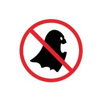 prohibited and dangerous signs. ghost danger. it is forbidden to bring ghost vector