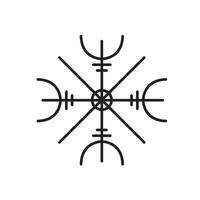 viking symbols, runes ancient nordic symmetrical drawings with symbols and patterns vector