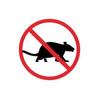 prohibited and dangerous signs. rats danger. it is forbidden to bring rats vector