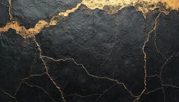 Black and gold marble texture background photo