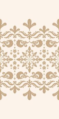 Elegant Exquisitely Brocade Embroidery On Cream Background. A touch of glamour and elegance seamless Pattern. Rich Ornament Border for High Class Design hand Draw Ottoman Traditional and Nature