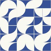 Abstract geometric minimalistic pattern in blue style. Bauhaus aesthetic 2d simple design vector