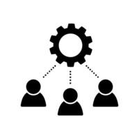Teamwork icon design template on white background. Can be used for web and mobile vector
