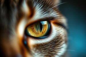 Hyperrealistic Digital Painting of a Cats Golden Eye with Extreme Detail and Dramatic Lighting in a Surreal and Cyberpunk Art Style photo