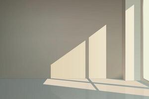 Minimalist Room with Sunlight Shadows vector