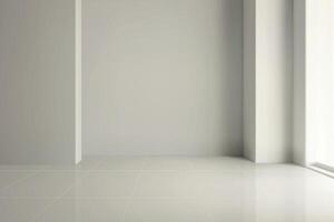 Minimalist Empty Room with Natural Light vector