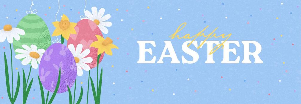 Happy easter background vector