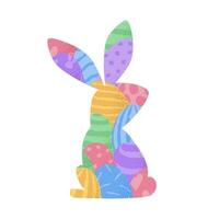 Easter bunny silhouette vector