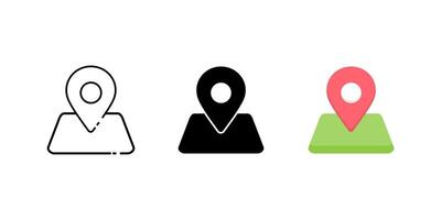place holder icon set. Linear, silhouette and flat styles are editable. vector
