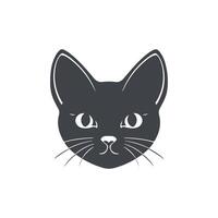 Minimal cat face icon vector