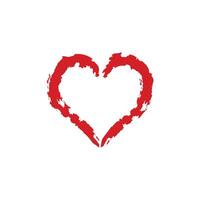 Elegant Brush Stroke Heart vector