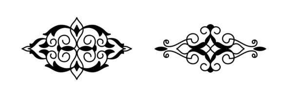 ornament for frame artwork and pinstripe on black and white colour vector