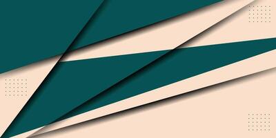 3D brown and green futuristic abstract background. Overlapping paper cut triangle geometric design. Paper cut background illustration and shadow. eps10 vector