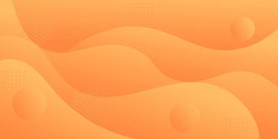 Abstract colorful wave soft orange 3D background. Wave fluid shape pattern design. vector