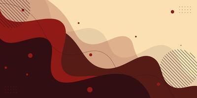 Brown geometric business banner design. Creative banner design with wave shape and lines in the background. Simple horizontal banner. Eps10 vector
